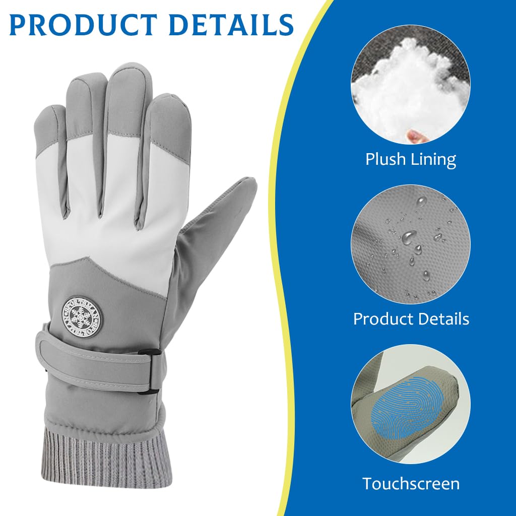 GUSTAVE® Winter Gloves for Women - Warm, Splashproof, Windproof, Touch Screen Riding Gloves with Anti-Slip Grip and Premium Fabric for Hiking and Outdoor Activities, Purple GUSTAVE® Winter Gloves for Women - Warm, Splashproof, Windproof, Touch Screen Riding Gloves with Anti-Slip Grip and Premium Fabric for Hiking and Outdoor Activities, Purple